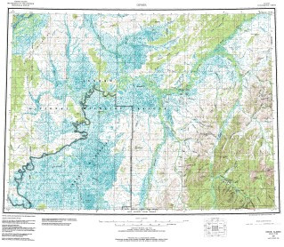 Example of a 1 x 2 Degree Topographic Map.