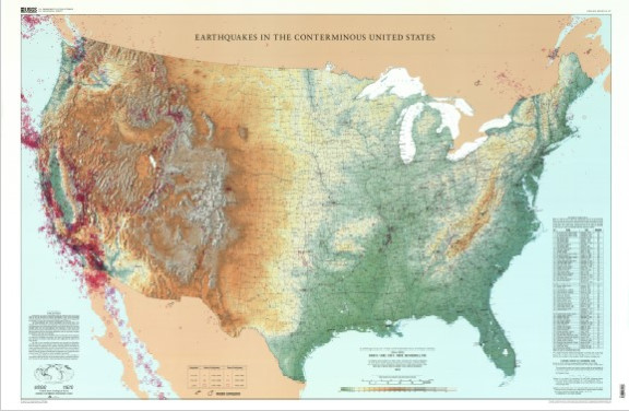 EARTHQUAKES IN CONTERMINOUS US 1534-1991