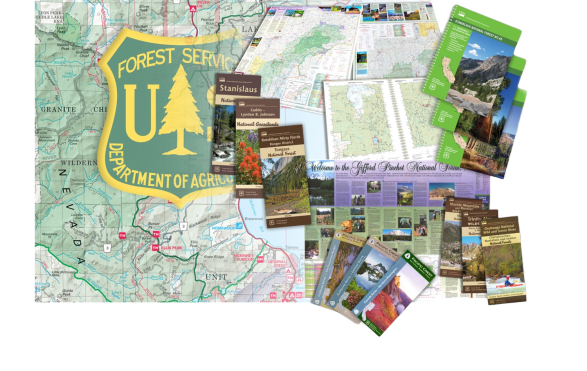 An image of an assortment of forest service products.