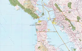 Image of an example of a 30 x 60 minute topographic map.