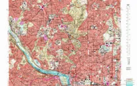 Image of an example of 7.5 x 15 minute topographic map.