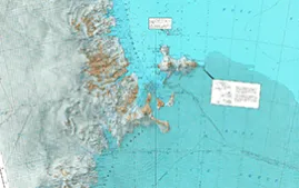 Example of an Antarctic map.