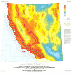 SEISMIC-HAZARD MAPS CA, NV, AZ, UT MAP I | USGS Store