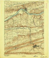 SHAMOKIN, PA HISTORICAL MAP GEOPDF 15X15