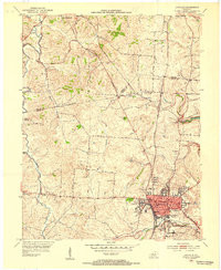 DANVILLE, KY HISTORICAL MAP GEOPDF 7.5X7
