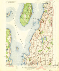 PRUDENCE ISLAND, RI HISTORICAL MAP GEOPD