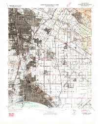 DOWNEY, CA HISTORICAL MAP GEOPDF 15X15 G