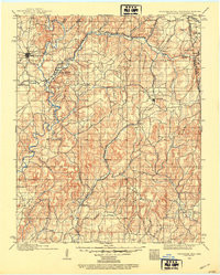 TAHLEQUAH, OK-AR HISTORICAL MAP GEOPDF 3