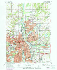 KALAMAZOO, MI HISTORICAL MAP GEOPDF 7.5X