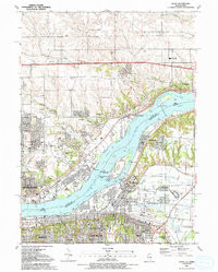 SILVIS, IL-IA HISTORICAL MAP GEOPDF 7.5X