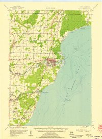OCONTO, WI HISTORICAL MAP GEOPDF 15X15 G
