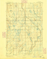 PERCH LAKE, MI HISTORICAL MAP GEOPDF 15X
