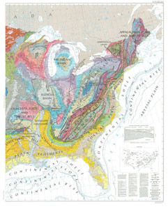 FOLD AND THRUST BELT MAP EAST HALF, US