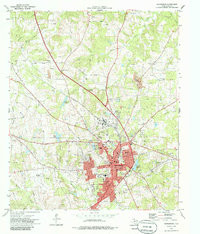 HENDERSON, TX HISTORICAL MAP GEOPDF 7.5X