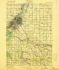 SAGINAW, MI HISTORICAL MAP GEOPDF 15X15