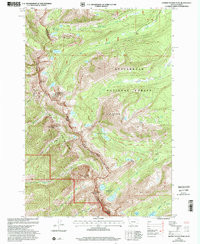 HOMER YOUNGS PEAK, MT-ID HISTORICAL MAP