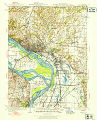 ALTON, IL-MO HISTORICAL MAP GEOPDF 15X15