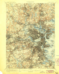 BOSTON, MA HISTORICAL MAP GEOPDF 15X15 G