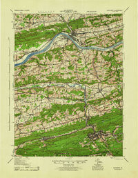SHAMOKIN, PA HISTORICAL MAP GEOPDF 15X15