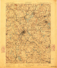 QUINSICAMOND, MA-CT-RI HISTORICAL MAP GE