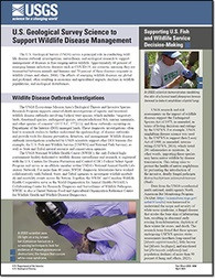 USGS SCIENCE TO SUPPORT WILDLIFE DISEASE