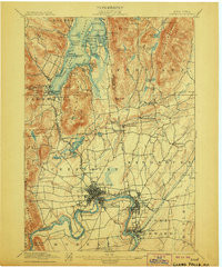 GLEN FALLS, NY HISTORICAL MAP GEOPDF 15X