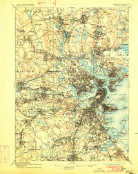 BOSTON, MA HISTORICAL MAP GEOPDF 15X15 G
