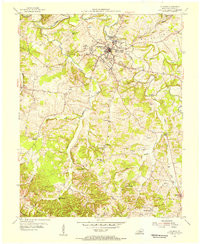 COLUMBIA, KY HISTORICAL MAP GEOPDF 7.5X7