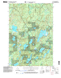 CLAM LAKE, WI HISTORICAL MAP GEOPDF 7.5X