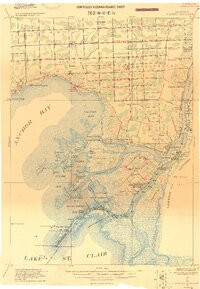 ALGONAC, MI HISTORICAL MAP GEOPDF 15X15