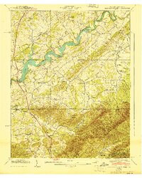 DAVY CROCKETT LAKE, TN-NC HISTORICAL MAP