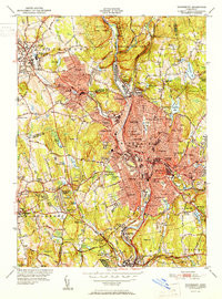 WATERBURY, CT HISTORICAL MAP GEOPDF 7.5X