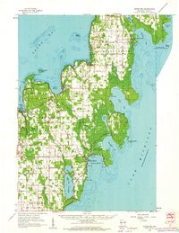 SISTER BAY, WI HISTORICAL MAP GEOPDF 15X
