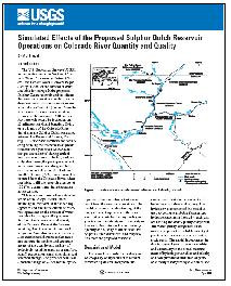 SIMULATED EFFECT SULPHUR GULCH RESERVOIR