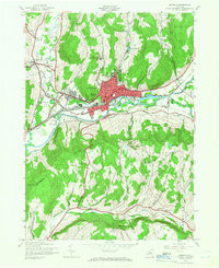 ONEONTA, NY HISTORICAL MAP GEOPDF 7.5X7.