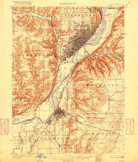 PEORIA, IL HISTORICAL MAP GEOPDF 15X15 G