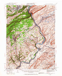 DELAWARE WATER GAP, PA-NJ HISTORICAL MAP