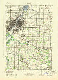 SAGINAW, MI HISTORICAL MAP GEOPDF 15X15