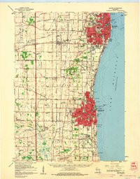 RACINE, WI HISTORICAL MAP GEOPDF 15X15 G