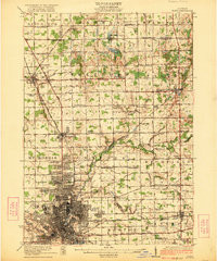 FLINT, MI HISTORICAL MAP GEOPDF 15X15 GR