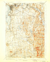 BURLINGTON, VT HISTORICAL MAP GEOPDF 15X