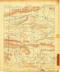 POTEAU MOUNTAIN, AR-OK HISTORICAL MAP GE