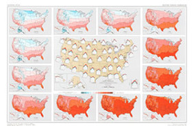 MONTHLY AVERAGE TEMPERATURE, US
