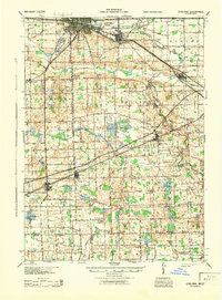 CORUNNA, MI HISTORICAL MAP GEOPDF 15X15