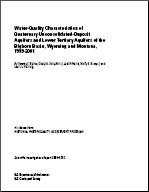 AQUIFERS BIGHORN BASIN ,WY, MT 1999-2001