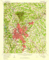GREENVILLE, SC HISTORICAL MAP GEOPDF 15X