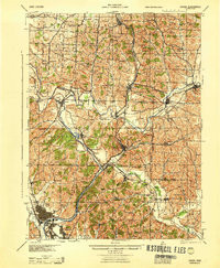 DOVER, OH HISTORICAL MAP GEOPDF 15X15 GR