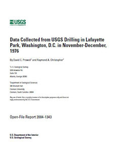 USGS DRILLING LAFAYETTE PARK, DC 1976