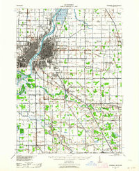 SAGINAW, MI HISTORICAL MAP GEOPDF 15X15