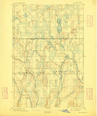 NED LAKE, MI HISTORICAL MAP GEOPDF 15X15